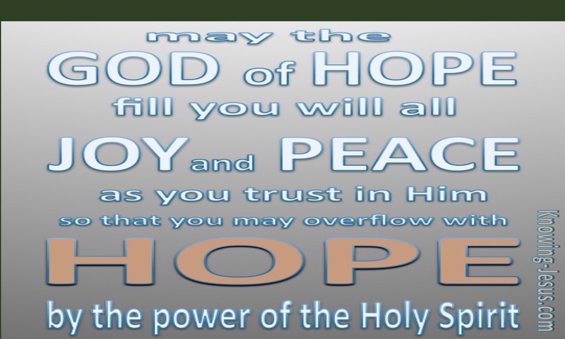 Romans 15:13 God Of Hope (white)